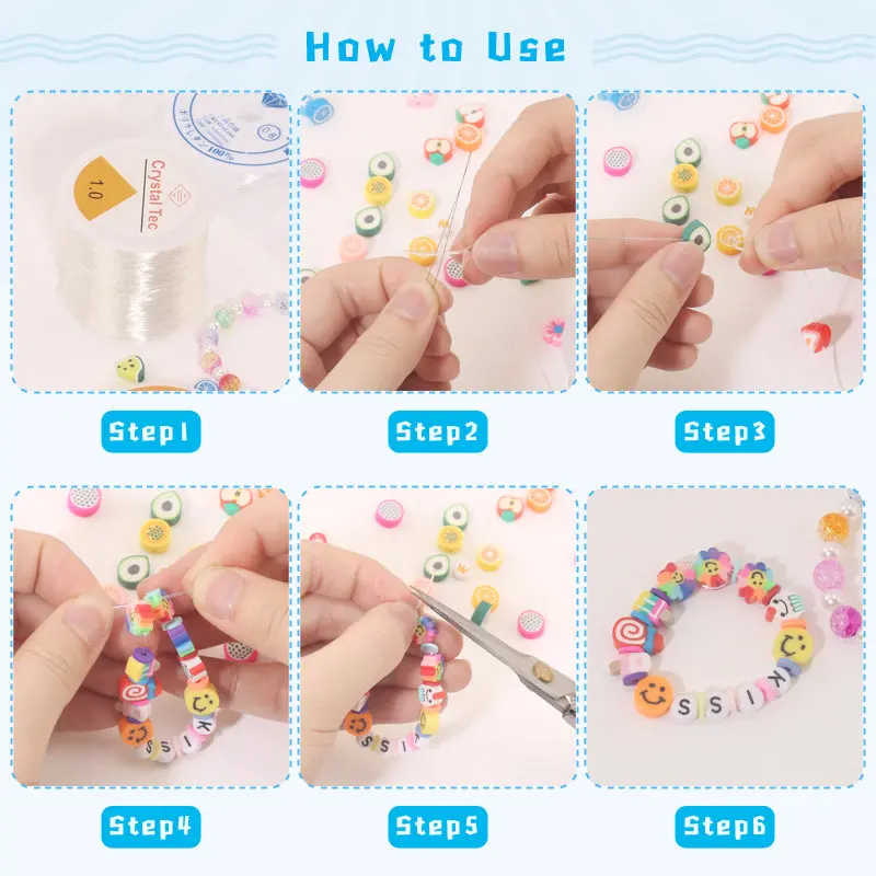 0,5–1,0 mm Perlenfaden für DIY-Schmuckherstellung, Zubehör, Stretchschnüre, Schnur, Faser, Bastellinie, elastische Schnur, Rocailles, Faden – Detail 6