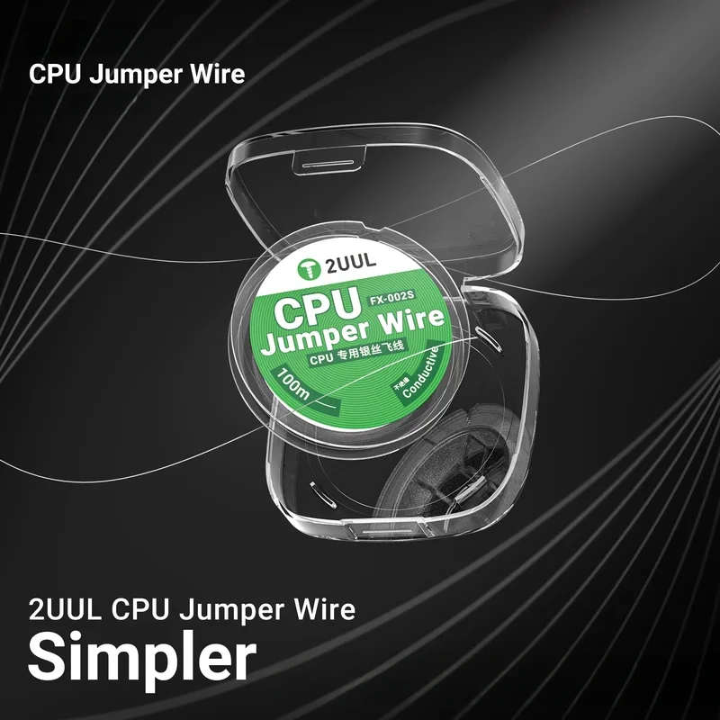2UUL FX-002S CPU Jumper Wire 0.02mm 100m High Conductive Silver Wire for Mobile Phone Motherboard IC Repair