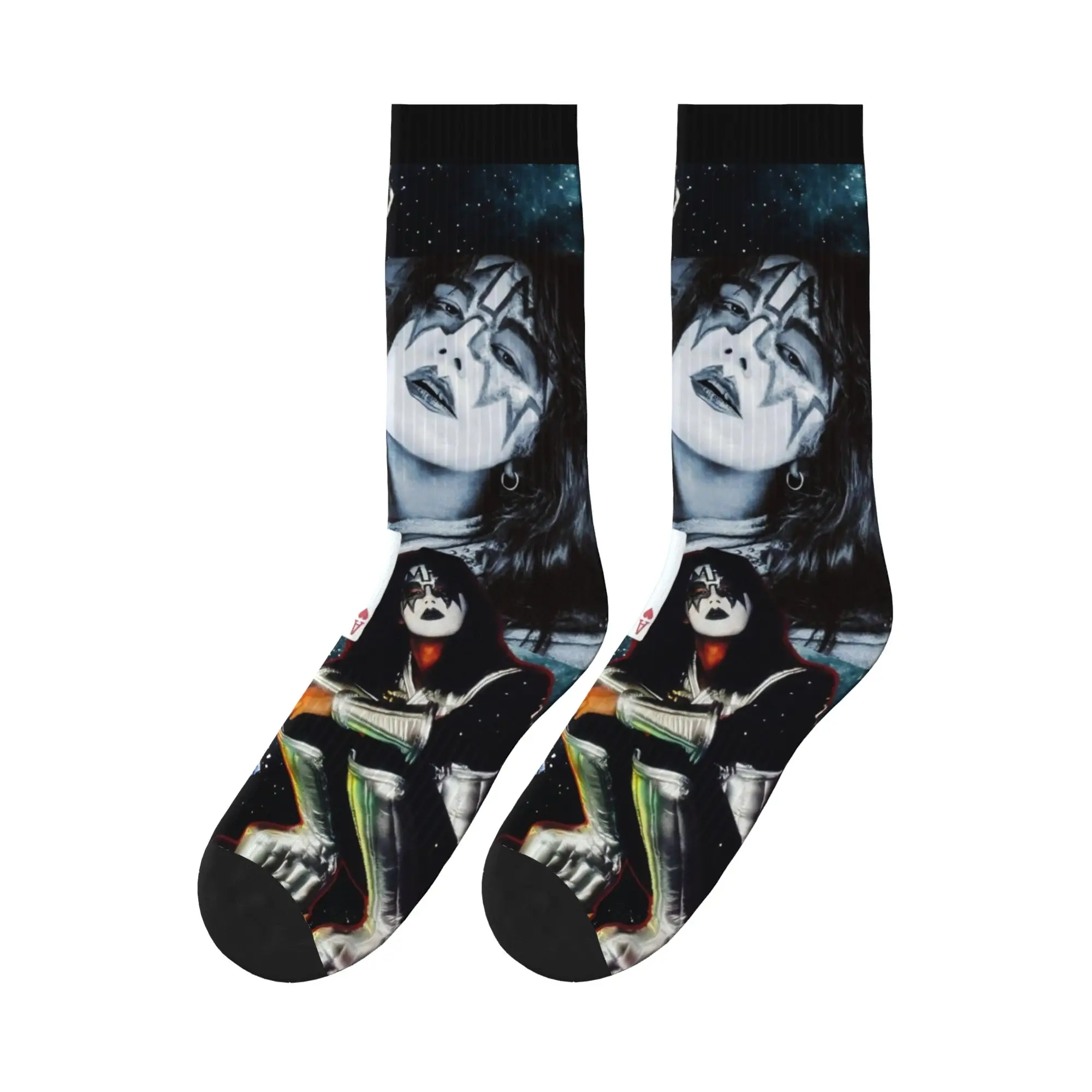 

Мужские носки Ace Frehley Kiss American Band, зимние оригинальные удобные носки с рисунком, спортивные противоскользящие носки для бега