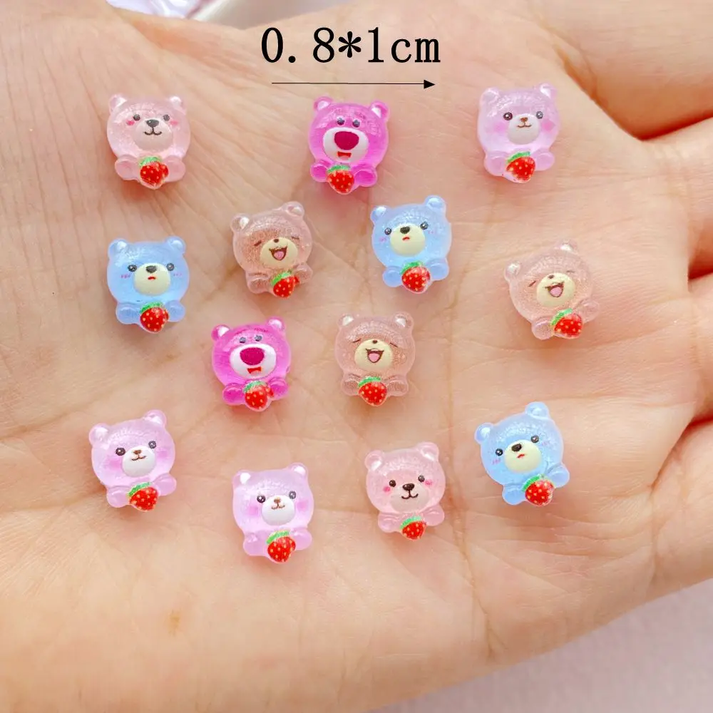 50 Stuks Nieuwe Mini Kawaii cartoon bear Serie Hars Plakboek Diy Boog Decor Manicure Accessoires Ambachten