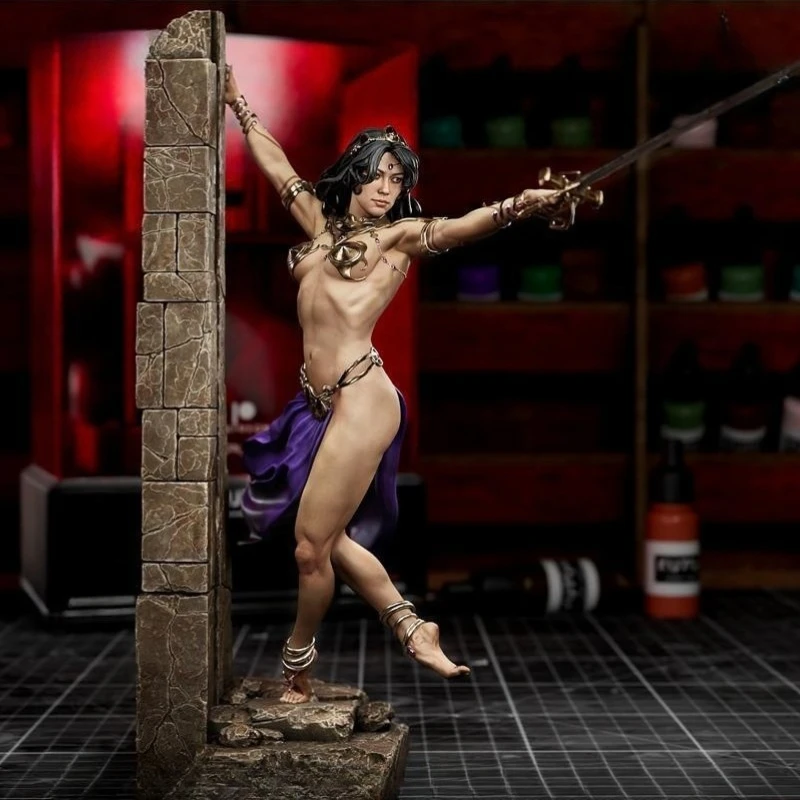 

1/24 Scale DieCast Resin Figure Model Kit Princess of Mars Female Warrior Hobby Miniature Toys Unassembled Unpainted DIY Diorama