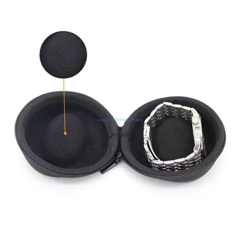 L5YB ساعة سفر حافظة مستديرة محمولة حامل ساعة محمول منظم صندوق الساعة #4