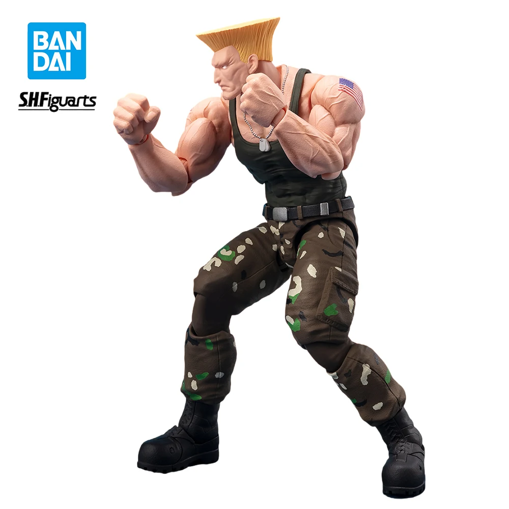 

In Stock Original BANDAI SHF Street Fighter 6 Guile PVC Anime Figure Action Figures Model Toys