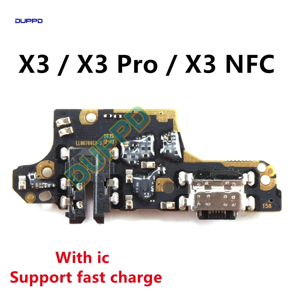 For Xiaomi POCO X3 USB Board X3 Pro Charger Dock Charging Port Connector X3 NFC Mainboard Main Board Motherboard Flex Cable