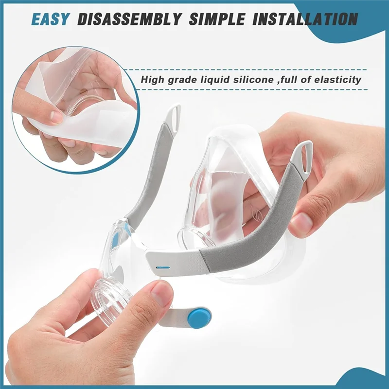 

Replacement F20 Frame System For Airfit F20 Full-Face Mask-M(Adult) Includes Cushion, Frame, Headband, Clips Headgear