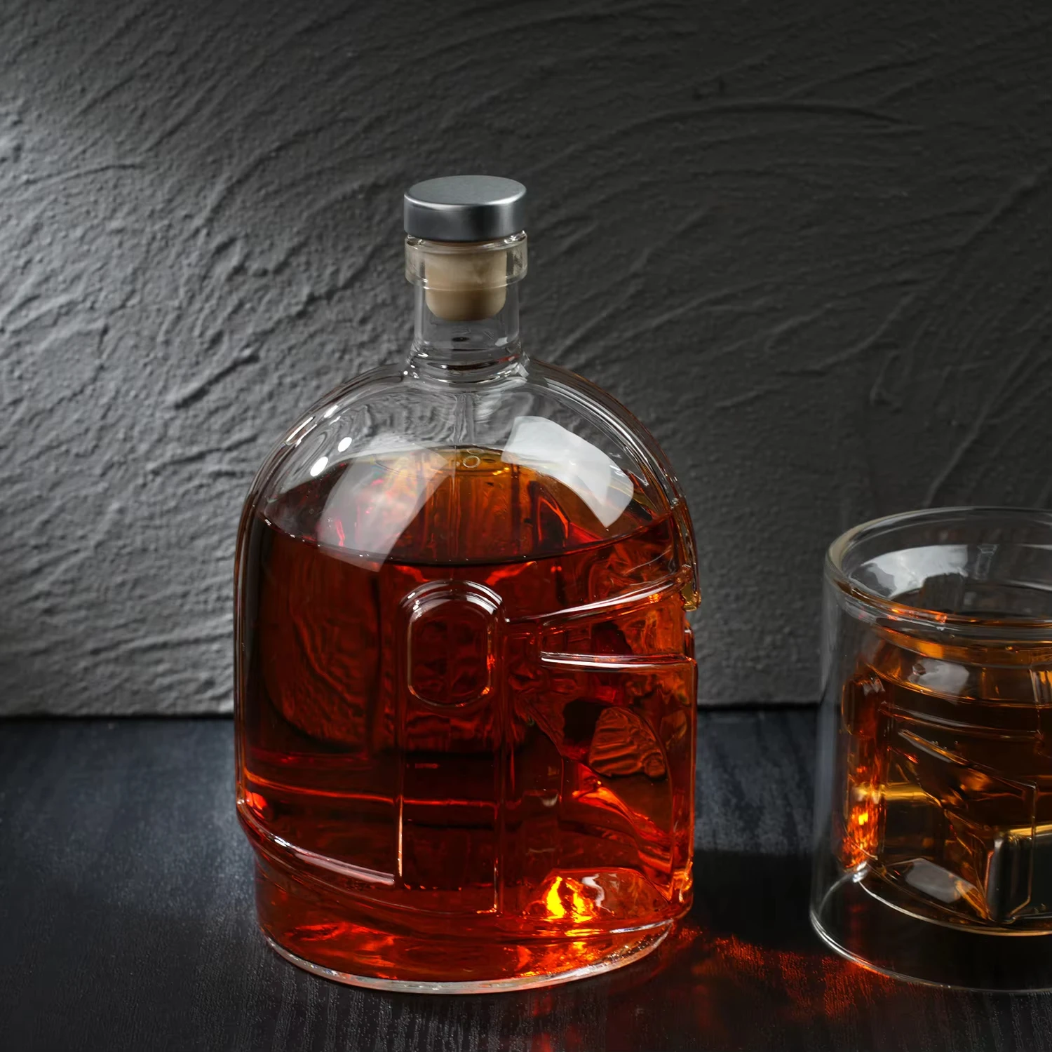 Galactic Helmet Shaped Glasses - Glass Decanter Whiskey ulasan dan harga