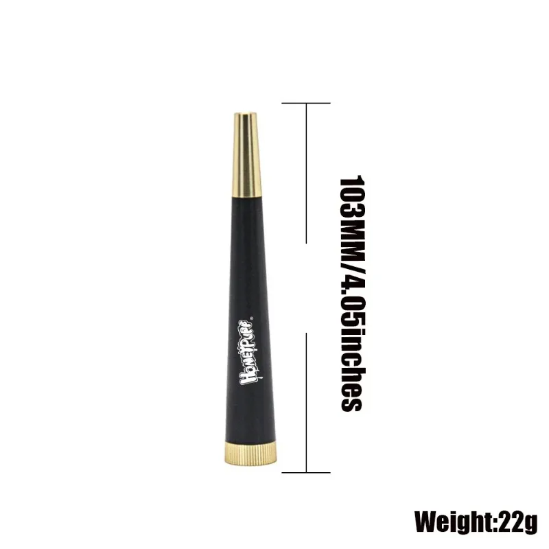 Metal Cone Herb Smoking Pipe with Removable Cleanable Design, Dry Burning Tobacco Pipe Kit Portable Smoking Accessories