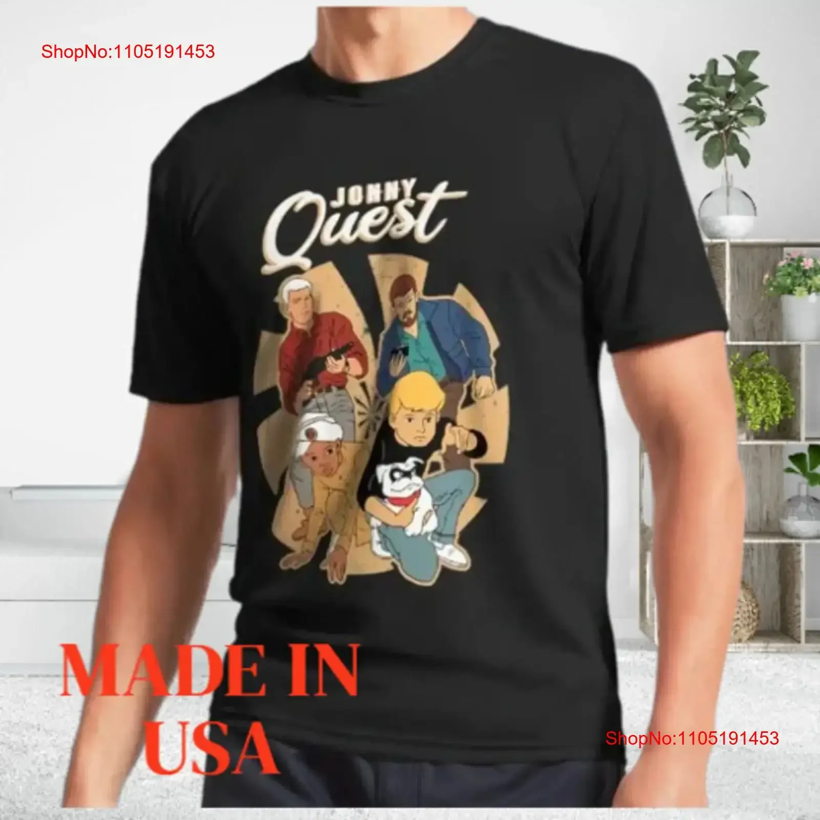 جديد جوني كويست نشط للجنسين مضحك المحملة الولايات المتحدة الأمريكية حجم S XL تي شيرت خمر غسلها تنفس أوم الأعلى للارتداء اليومي تنوعا