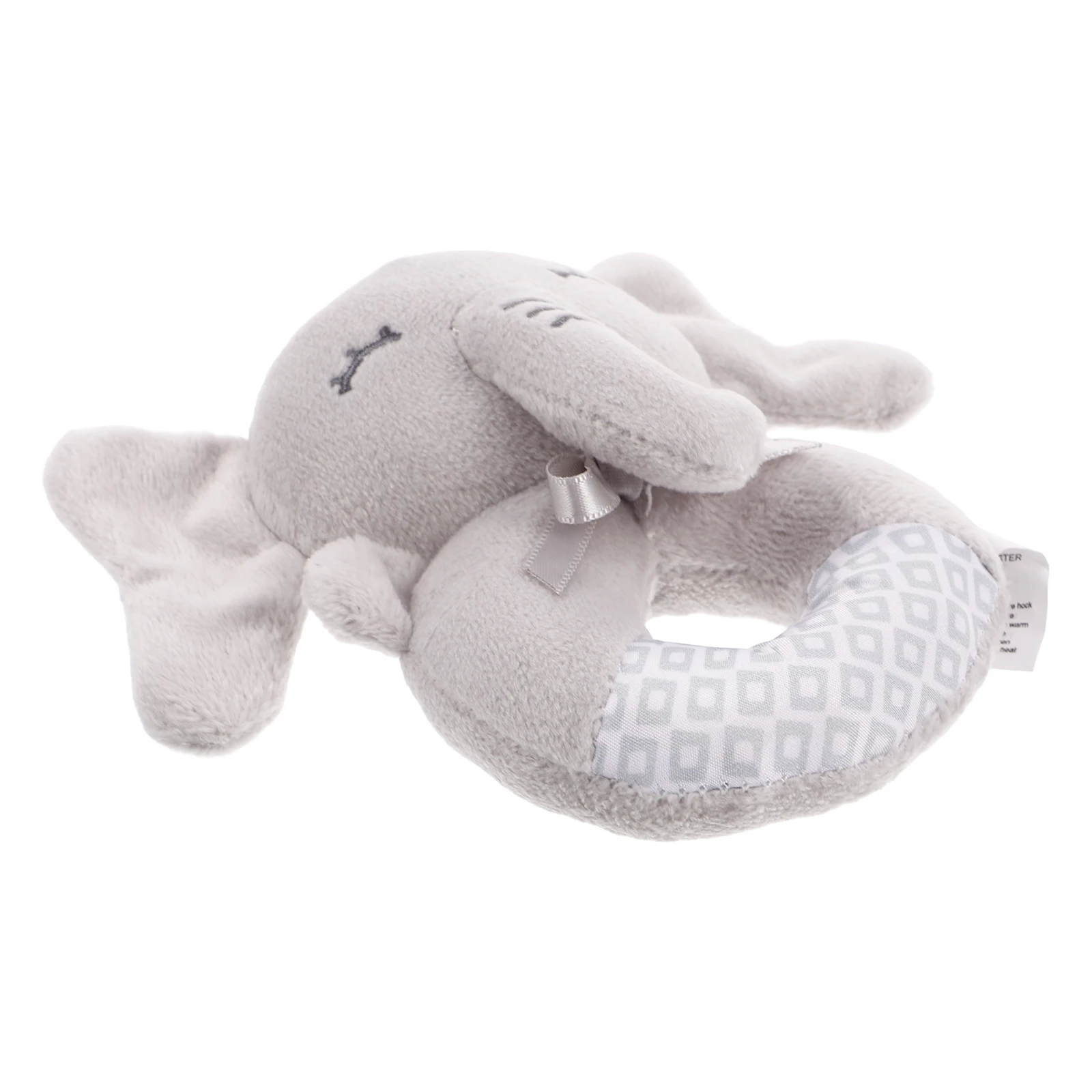 

Baby Hand Elephant Stuffed Animal Nursery Teething Ring Pacifier Holder Infant Newborn