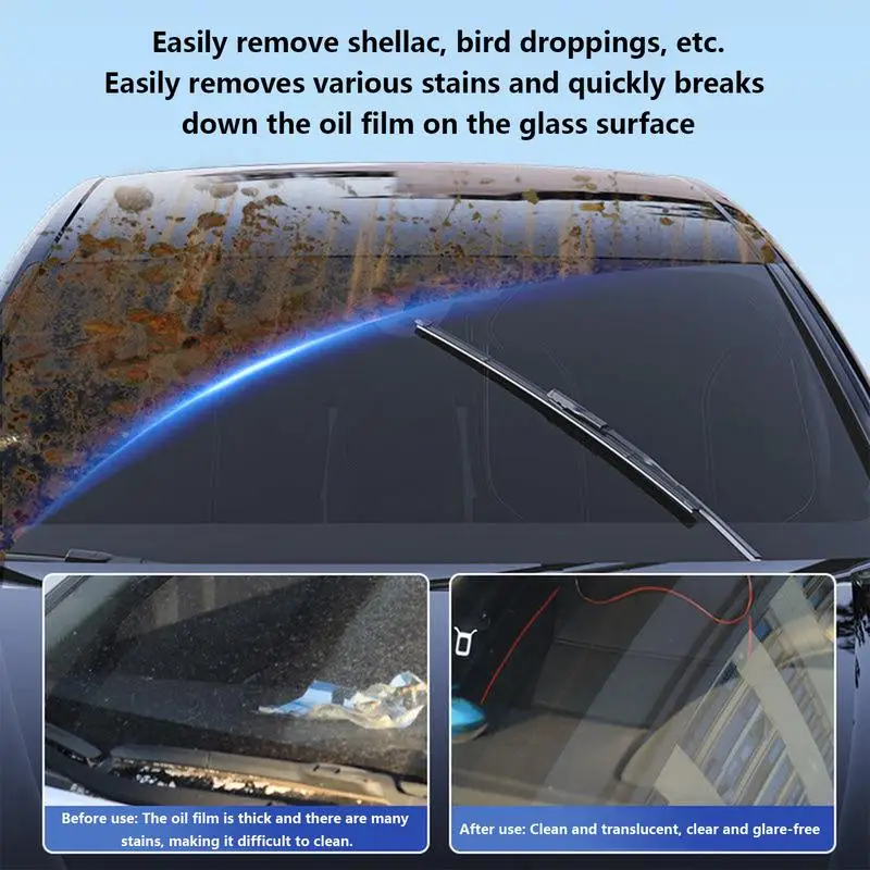 

Glass Oil Film Remover Car Glass Cleaner Car Window Cleaner Car Glass Oil Film Cleaner For Rear View Glass Side Rear Window