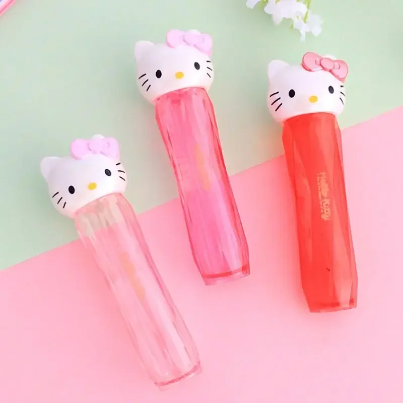 2023 Sanrioed Cute Kawaii Cartoon Kitty Cat Cotton Swab Bottle Storage Box Cute Beauty Portable Toothpick Bottle Girls Gift