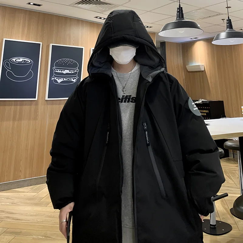 Men Coat Hooded Cotton-padded Men New Winter Fashion Brand Thick Warm Loose Cotton-padded Clothing Coat Bread Suit