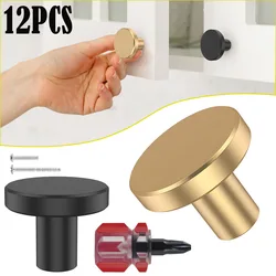 12Pcs Aluminum Alloy Furniture Knob Cabinet Handle Drawer Hand Pulls Drawer Decorative Handle with Screws and Screwdriver