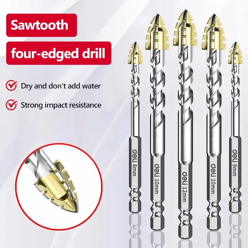 

Hexagonal handle eccentric drill set, stone drill, cement, ceramic, steel plate, rock plate, wood drilling, drilling king drill.
