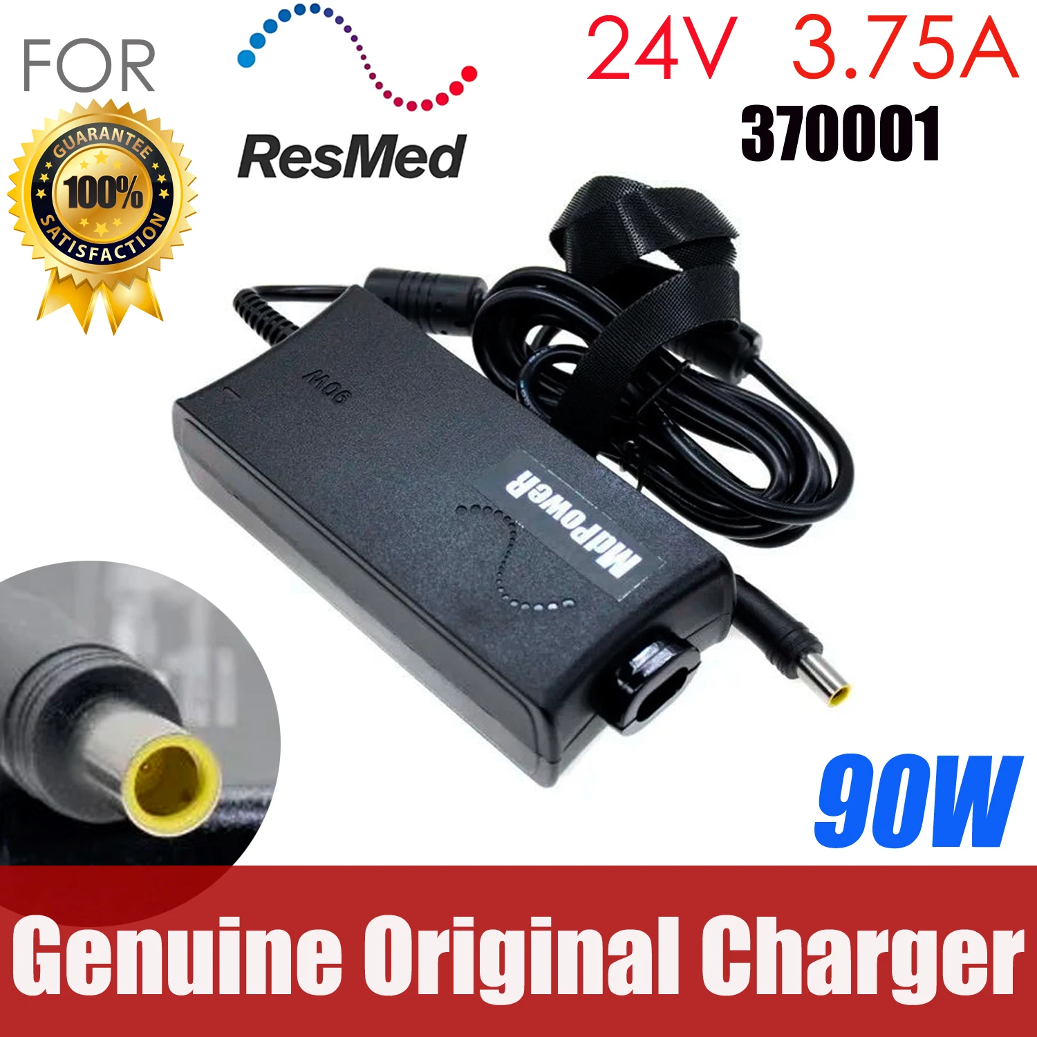 

Genuine 90W AC Adapter for ResMed Air Sense/CURVE S10 370001 370002 37015 ​ 370028 DA90A24 R370-7232 Power Supply 24V 3.75A IP22