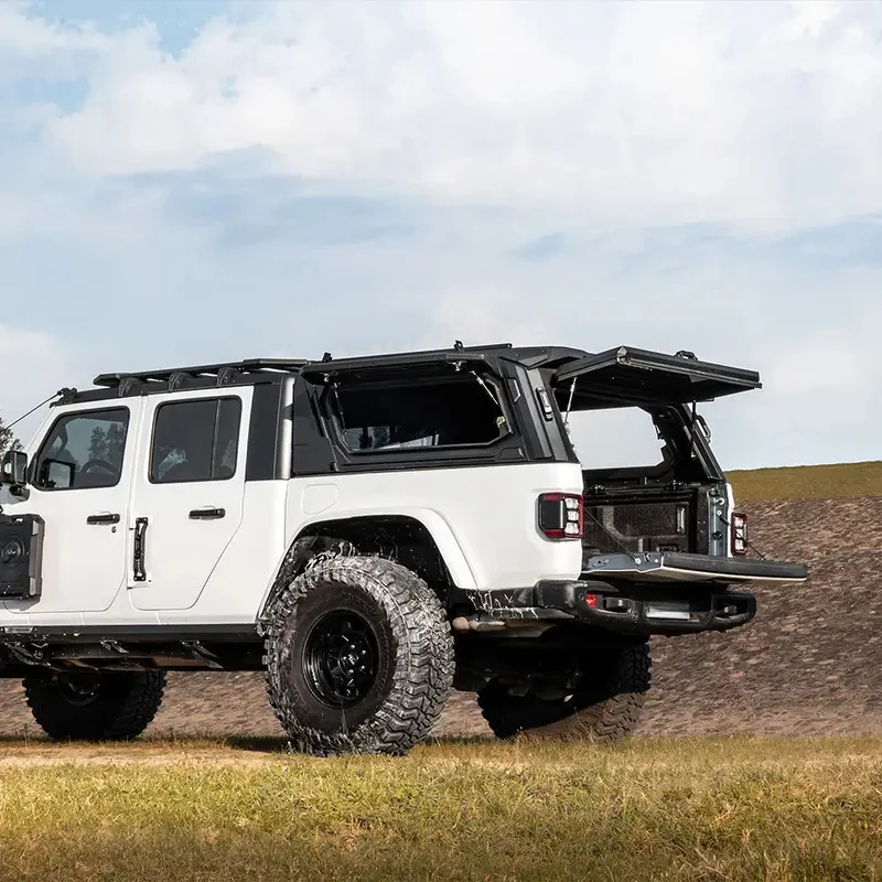 4x4 Offroad Aluminum Hardtop Canopy, Waterproof Locking Camper Truck Topper for Gladiator JT view 5