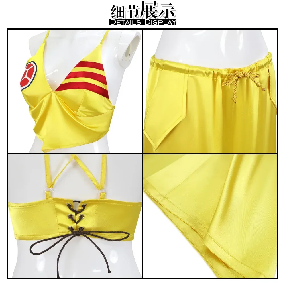 Shakira Dai Dai Cosplay-Kostüm Cheerleader-Uniform Komplettset für USA, Kanada, Mexiko, Fußballpokal-Eröffnungszeremonie, Halloween, Comic – Detail 12