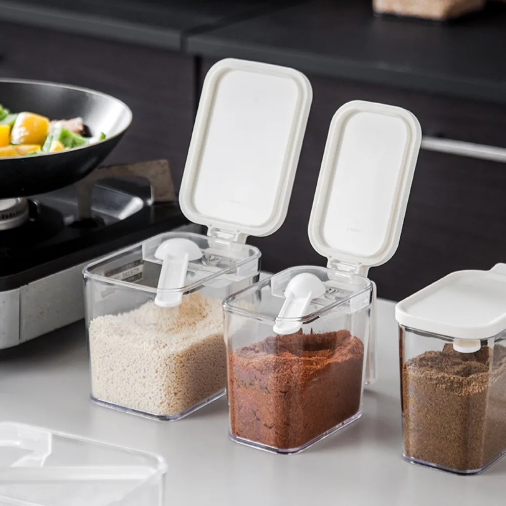 Can Salt Sesame Bottle BBQ Cooking Herbs Organizer Bento Box Pepper Sugar Container Seasoning Jars Quantitative Seasoning Box