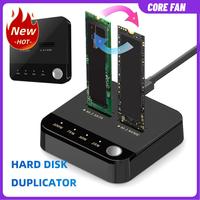 M.2 SATA/NVMe Dual-Bay Hard Drive Docking Station Clone Duplicaotr Offline Clone M.2 SSD Duplicator Data Transmission M.2 Cloner