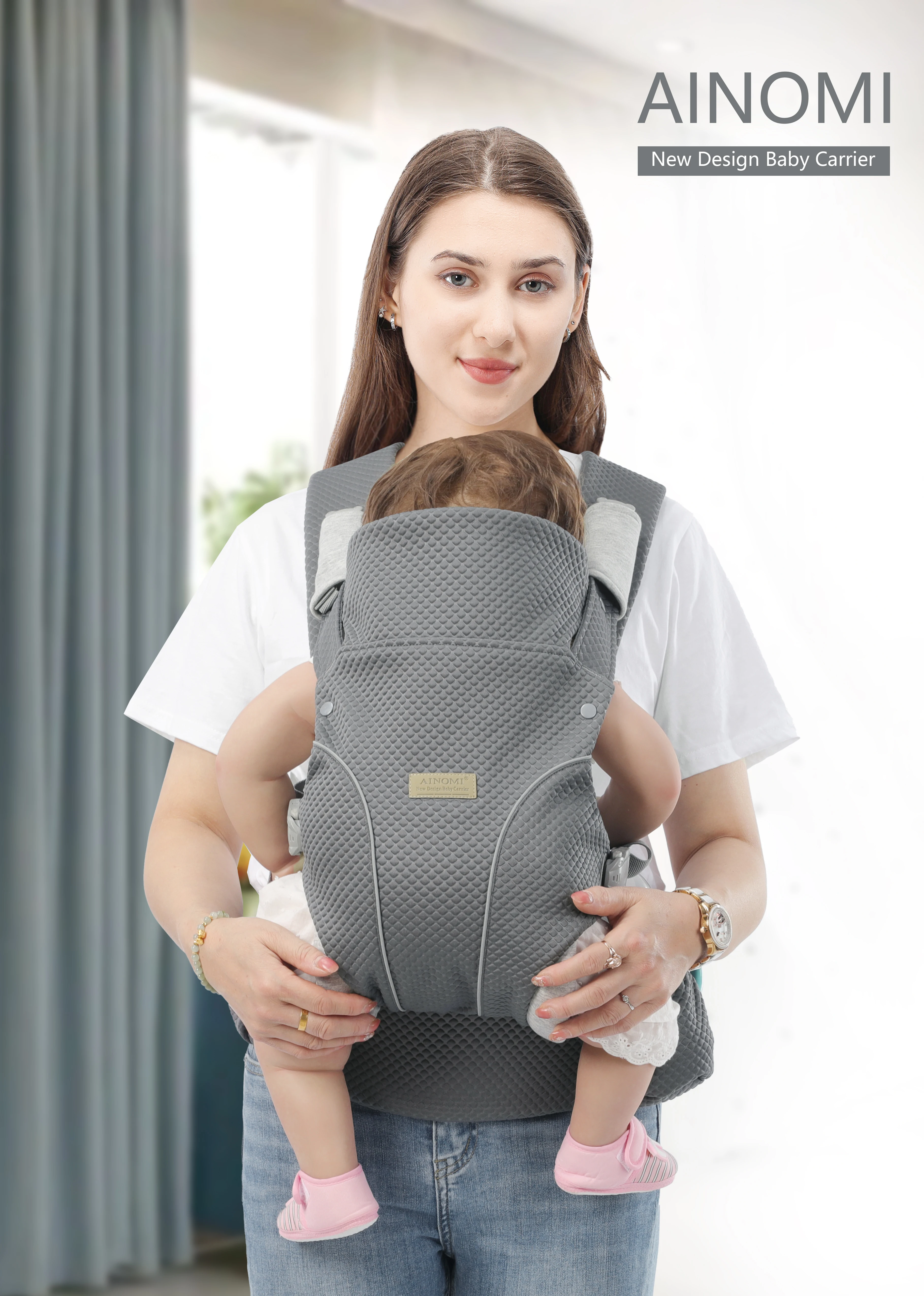 

Marsupi Breeze A baby carrier like no other. Soft, light, breathable linen/cotton blend material. Front, side, and back carry