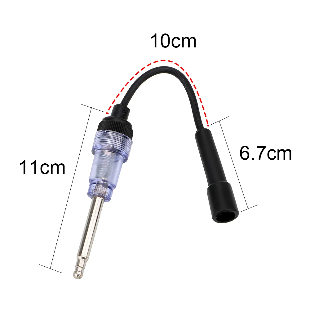 Universal Ignition Spark Tester Engine Diagnostic Tool In Line Checker with Metal Connectors for Car Truck Lawnmower Motorcycle