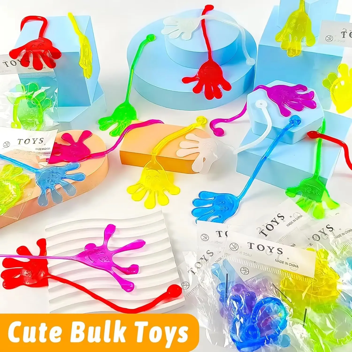 5-50 Pcs Sticky Hand Slap Toys - Stretchy, Squishy Palm Toys for Kids, Fun Party Favors & Novelty Gifts