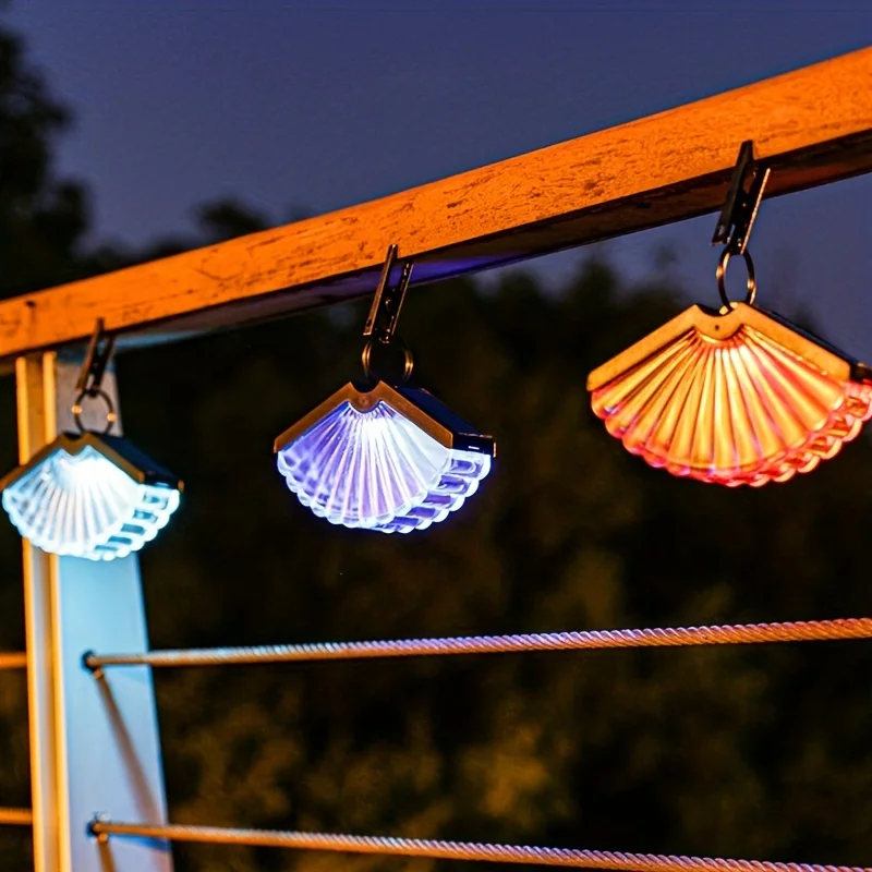 1PC Solar Wind Rotating Lamp Outdoor Waterproof Terrace Decoration Pendant Fan-Shaped Garden Courtyard Landscape Lighting