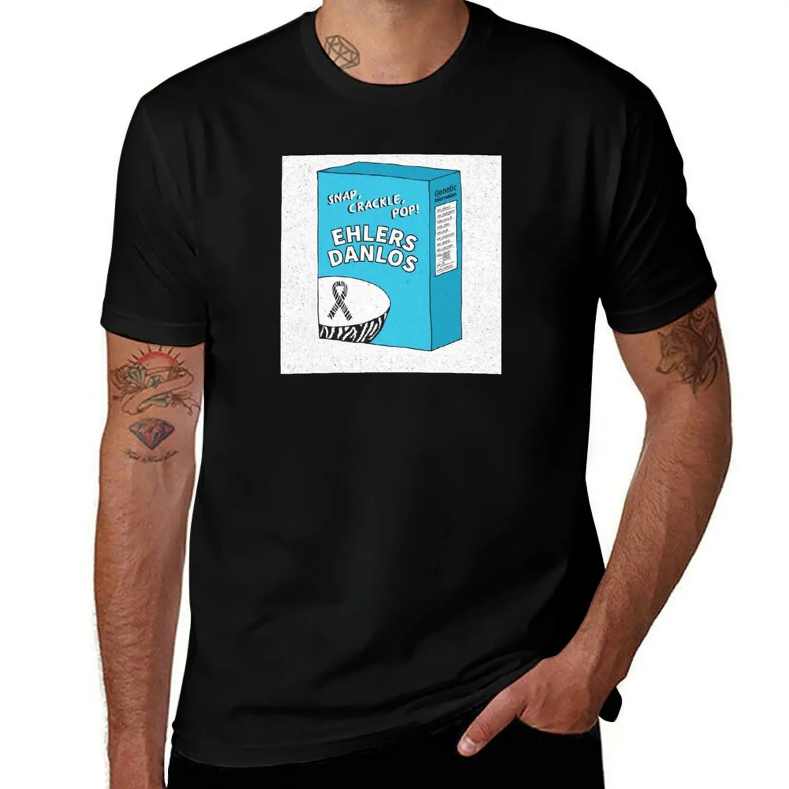 Snap, Crackle, Pop — Ehlers Danlos! Featuring a List of Genetic Mutations T-Shirt Big Size Crew Neck T-Shirt