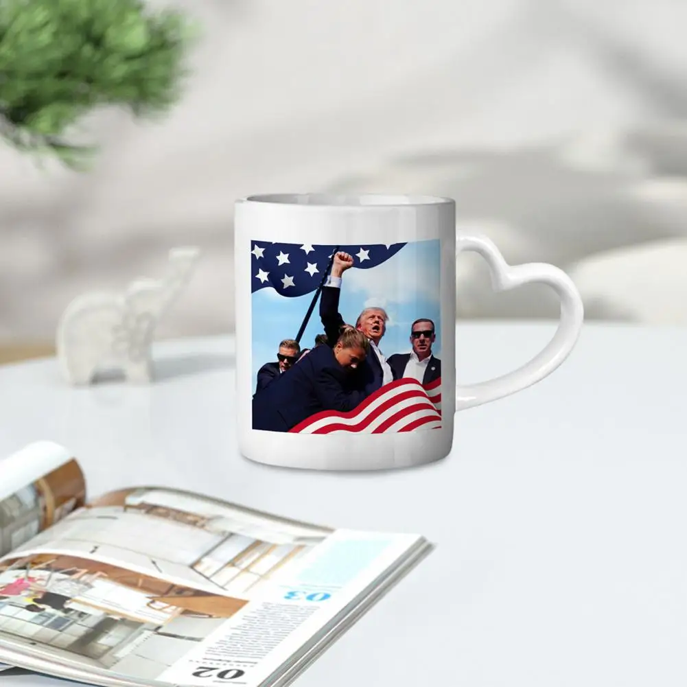 Patriotic Mug Support President Ceramic Trump Coffee Mug Durable Drinkware Gift for Men Women Indoor Outdoor Smooth for Events