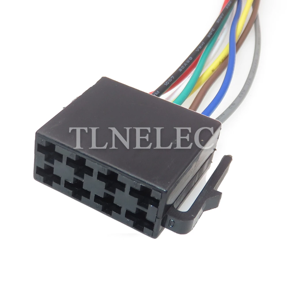 8 Pin Way Car Radio Wiring Terminal Electrical Connector Auto Wire Harness Sockets with Wires 10487