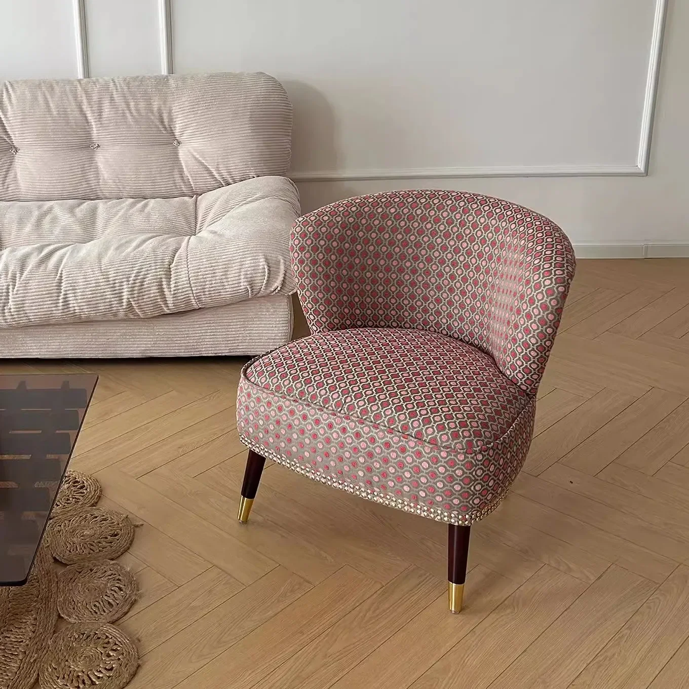 Современный креативный минималистичный диван-кресло для гостиной, одноместное кресло из барной ткани