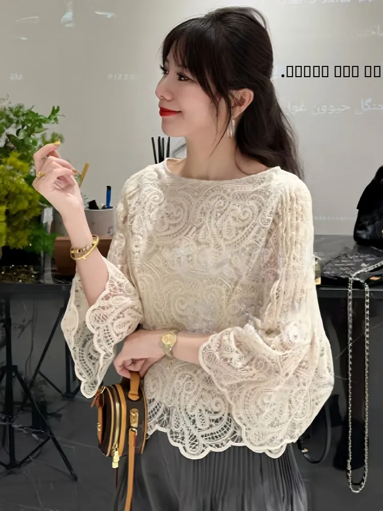 Modisches Frühherbst-Damen-Set mit Weiten Hosen und Lässigem Oberteil im Französischen Stil mit Hoher Taille