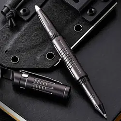 3-In-1 Self Defense Tactical Pen Mobile Phone Holder Aluminum Alloy Emergency Window Breaker Outdoor Survival EDC Tool Gift