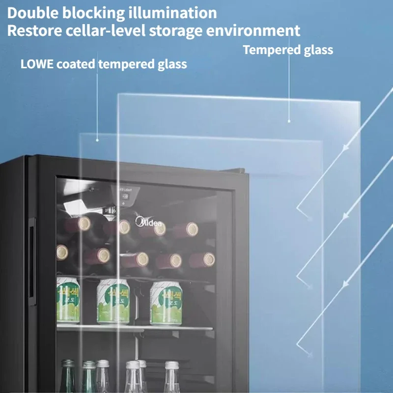 Kulkas untuk minuman anggur pengawet teh rumah kantor lemari es anggur kecil 95L kabinet zhang냉장2000장vitrina refrigerada