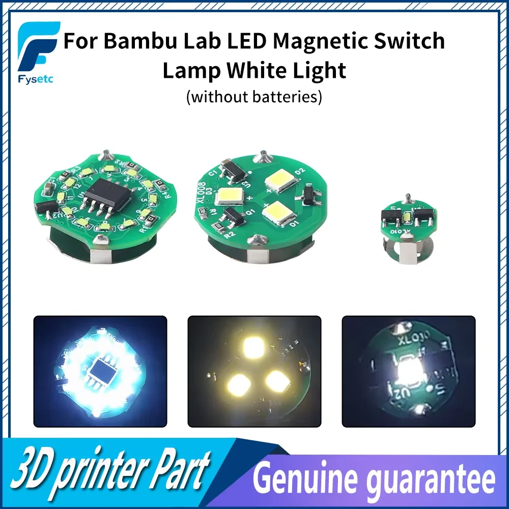 1Pc For Bambu Lab LED Magnetic Switch Lamp White Light Lighting Chip Magnetic Switch Lamp For 3D Printer Parts