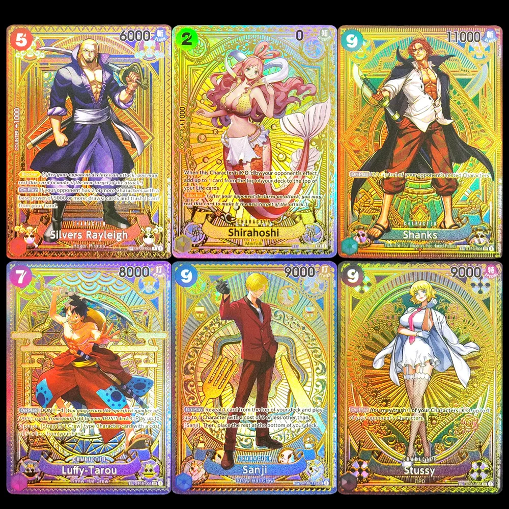 

Коллекционная карта-игрушка DIY One Piece OTCG на английском языке: Ширахоши, Луффи-Таро, Шанкс, Рэйли, Санджи, A Fist of Divine Speed OP-11 SP