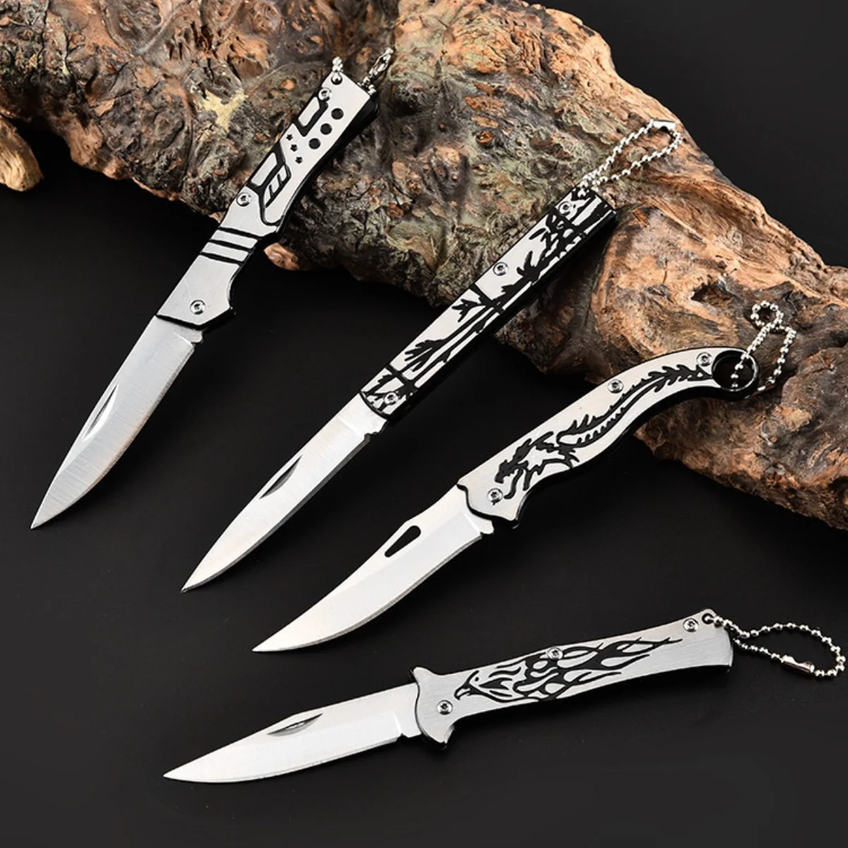 Camping Outdoor Knife Foldable Portable Outdoor Knife All Stainless Steel Folding Knife Folding Knife Fruit Knife