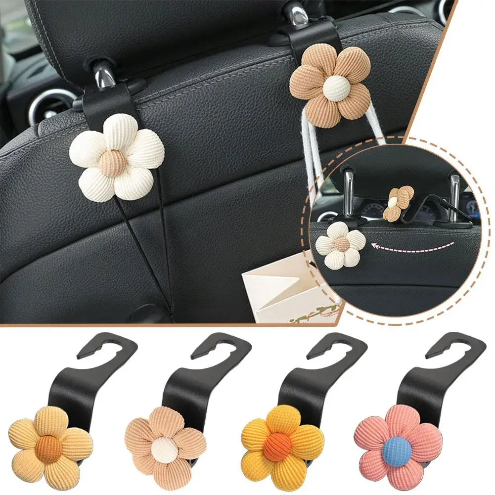 Creative Flower Car Seat Back Storage ganci Organizer per borse accessori per ombrelli decorazione per auto interni generi alimentari Z8E9