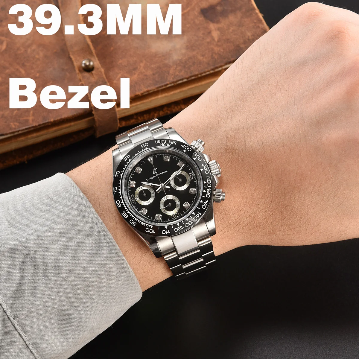 High quality ceramics/metal Bezel Outer Diameter 39.3mm  Insert Without Luminous VK63 Case Assembly Watch Accessories