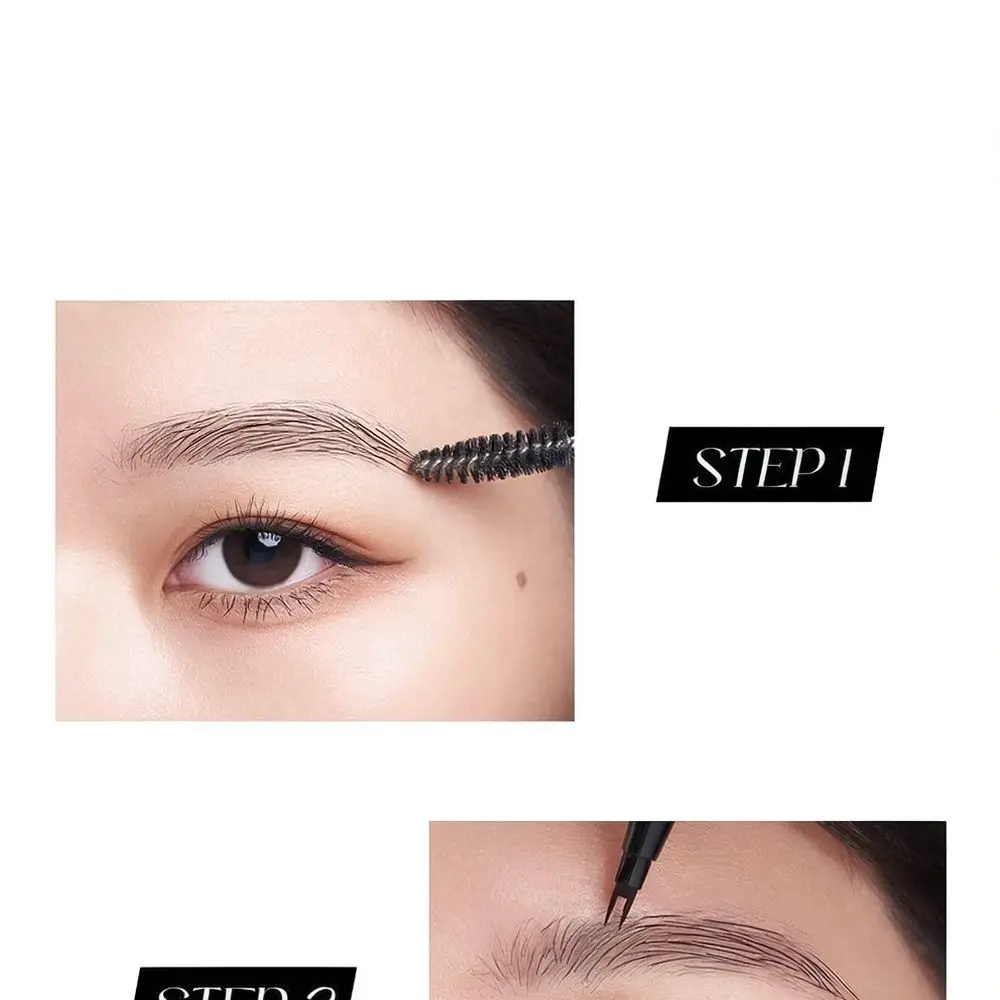 Precision Fork Tip Liquid Eyebrow Pen Waterproof Natural Define Brows Long Lasting Eye Makeup Cosmetic Beauty Tool