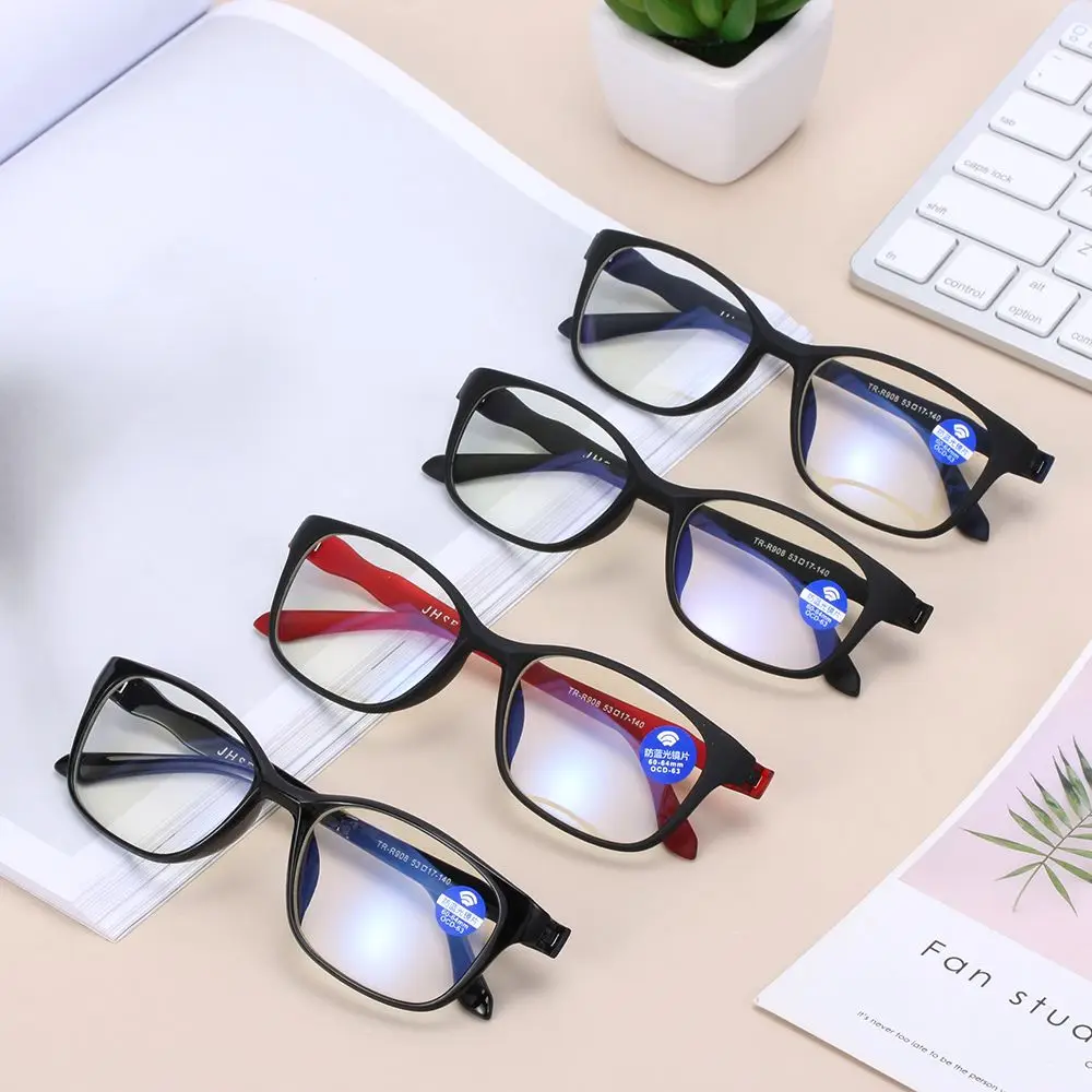

Unisex Flexible TR90 Computer Goggles Anti Blue-ray Anti-fatigue Eyewear UV400 Ultralight Reading Gaming Flat Mirror Glasse