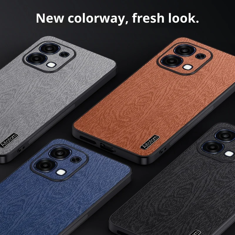 Para oppo A6 Pro 4G 5G funda de lujo textura de corteza cubierta trasera esmerilada para oppo F31 parachoques a prueba de golpes Fudna