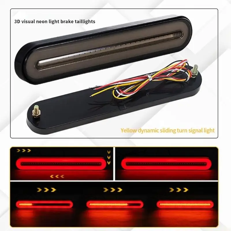 

J0MA Bright 28 LED Sequential Turn Stop Tail Light Waterproof for 12V to 24V Vehicles