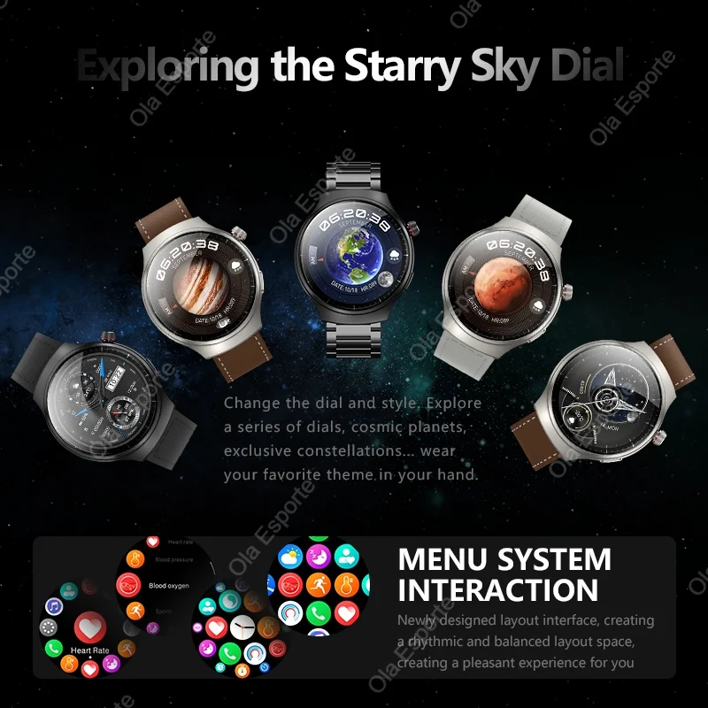+ 3 قطعة ساعة GPS 4 Pro ساعة ذكية للرجال شاشة AMOLED AI ChatGPT معدل ضربات القلب بلوتوث مكالمات IP68 مقاوم للماء ساعة ذكية لنظام أندرويد