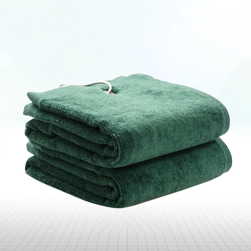 

Golf Sport Towel Green Fleece 40x65cm Super Absorbent Fast Drying Includes Free Storage Bag Hanging Loop Ideal for Travel Gym
