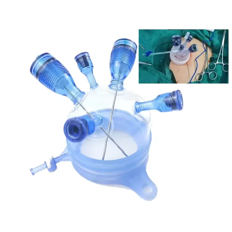 Scarless Surgery Abdominal Disposable Manual Multi-channel Single-hole Puncture Trocar Silicone CE Certified Single Port