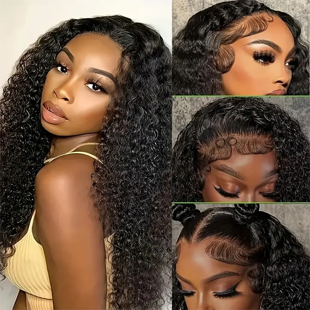 

5x5 Put On And Go Pre Plucked 200% Density Water Wave Lace Frontal Wigs Human Hair For Women With Brazilian Virgin Body Hair