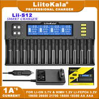 LiitoKala Lii-S12 Lii-600  Lii-S8 18650 LCD Battery Charger For 20700 26650 21700 14500 10440 16340 1.2V 3.7V 4.2V Lion Battery