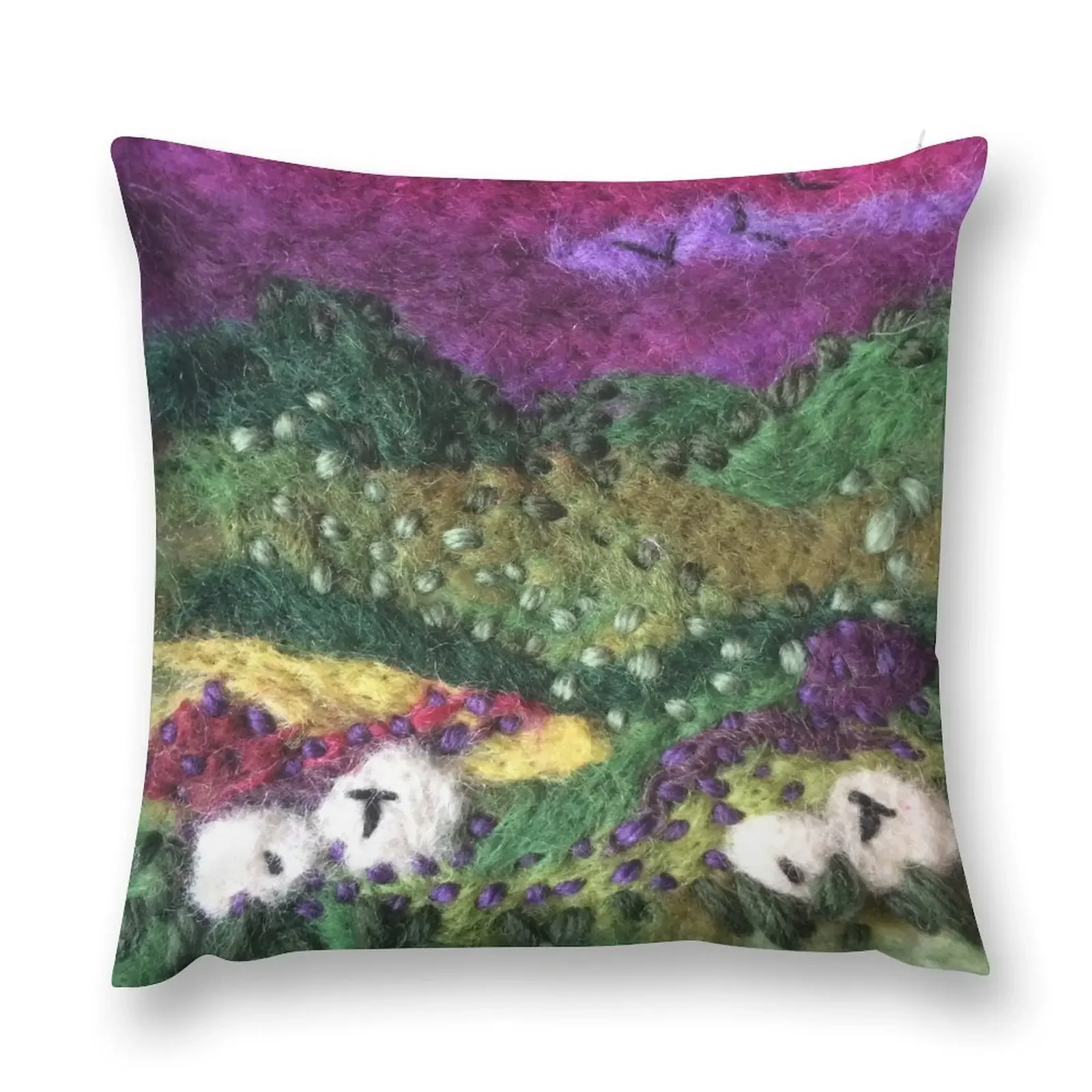 North York Moors Felted Textile Art Throw Pillow New year christmas supplies christmas ornaments 2025 pillow