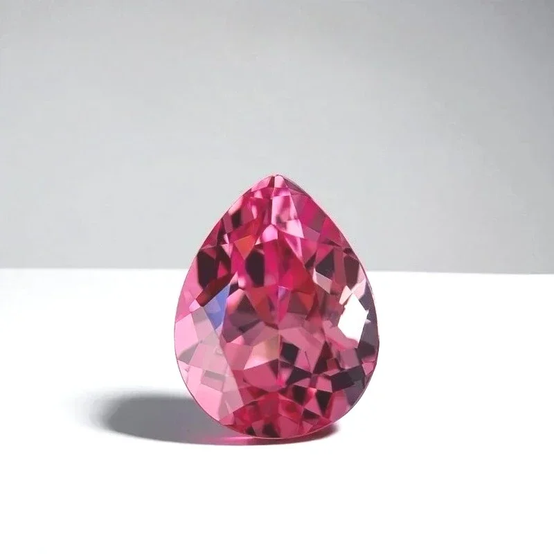 

Lab Grown Padparadscha Fire Lotus Pear Cut Loose Gemstone With AGL Certificate For Ring Pendant Jewelry Diy Making